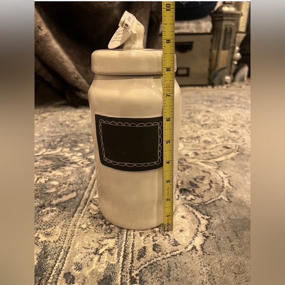 Rae Dunn Large White Dimpled 10” Take Note Canister - Picture 7 of 12